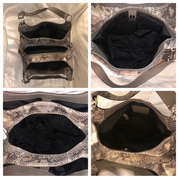 COACH Python Embossed Leather Exotic Hobo Bag F19678 - Picture 11 of 16